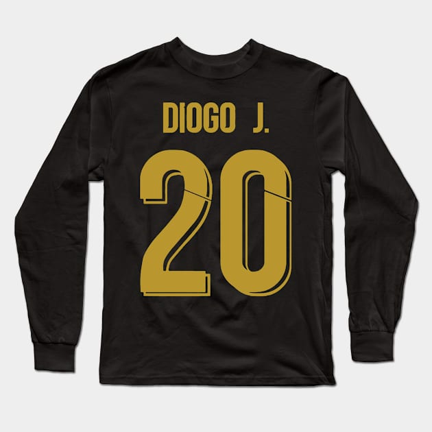 Diogo Jota Gold Long Sleeve T-Shirt by Alimator